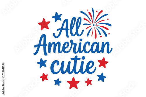 Festive graphic featuring stars fireworks and patriotic text