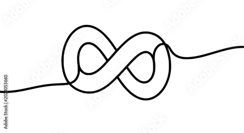 Vászonkép Endless Loop Infinity Symbol Line Art