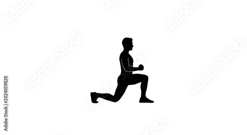 Canvastavla Athlete performs a lunge to show a focused movement in a fitness and physical health training program