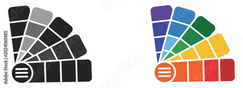 Tableau sur toile Color palette swatch icon set, graphic design and color selection tools, creativ