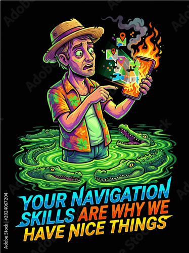 Funny Lost Driver Swamp Navigation Skills Meme - Your Navigation Skills Are Why We Cant Have Nice Things Graphic