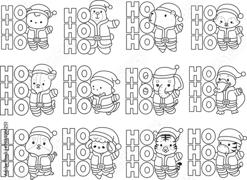 Photography Coloring pages of cute wild animals and pet. Outline of animals