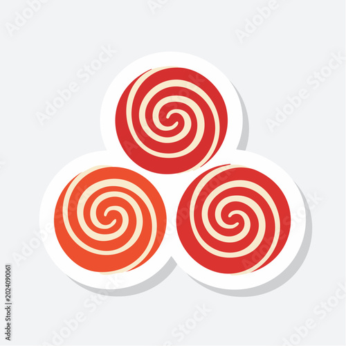Three Swirl Lollipops