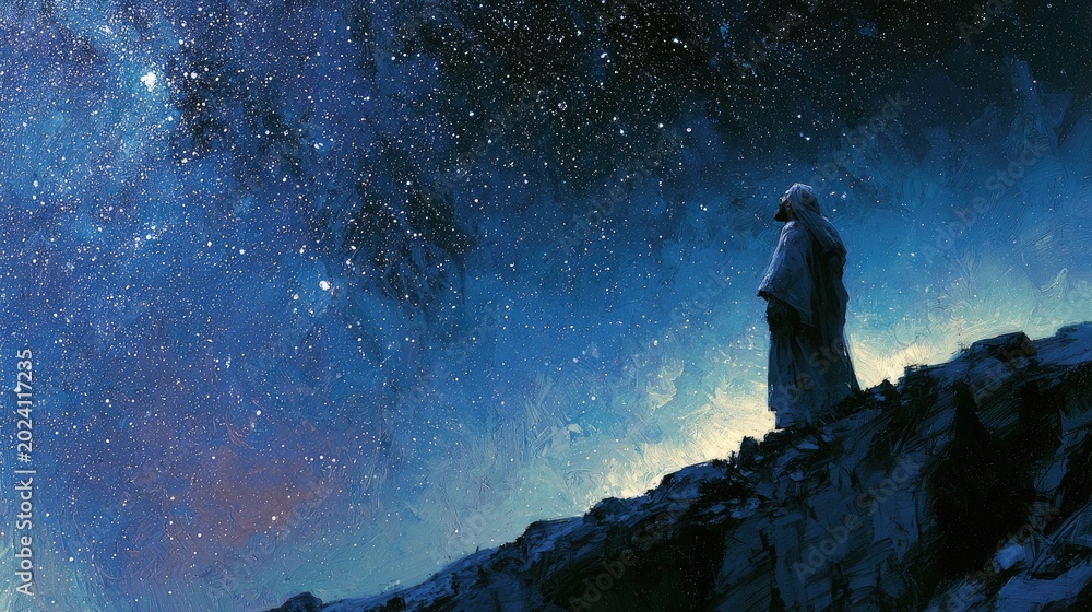 Fototapeta premium Genesis 26:4 Abraham's Descendants As Numerous As The Stars
