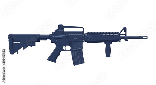 Photography Modern Assault Rifle Silhouette - Military Weapon Icon