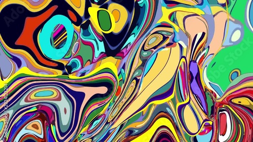 Vibrant abstract psychedelic swirl pattern with bold colors