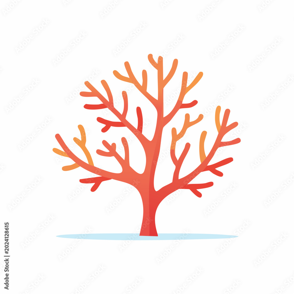 Fototapeta premium Stylized Coral Illustration