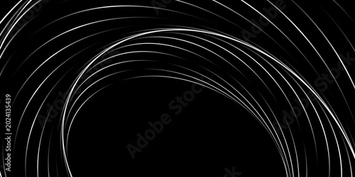Abstract Flowing Lines and Curves on Black Background – Modern Futuristic Wave Design