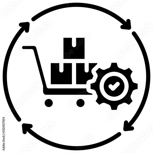Картината върху платно Process Icon