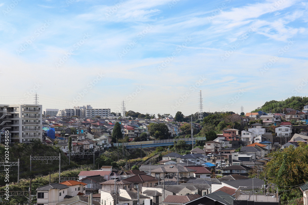 Obraz premium 境木町付近の街並み(神奈川県横浜市保土ケ谷区)