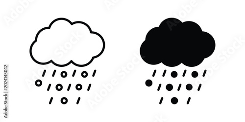 Fotografia Cloud hail icon symbol design vector illustration.
