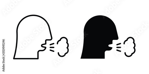 Bild auf Leinwand Cough icon symbol design vector illustration.