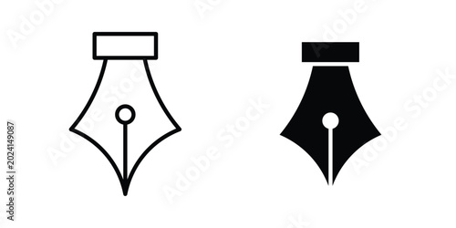 Bild auf Leinwand Pen nib icon symbol design vector illustration.