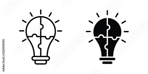 Tableau sur toile Problem solving icon symbol design vector illustration.