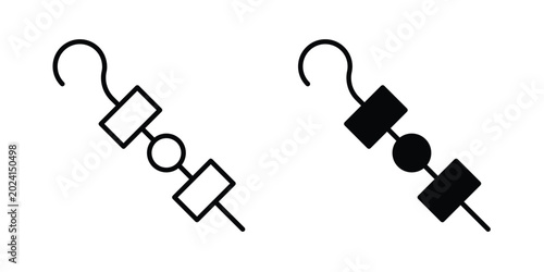 Photography Skewer icon symbol design vector illustration.