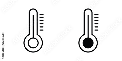 Schilderij op canvas Temperature icon symbol design vector illustration.