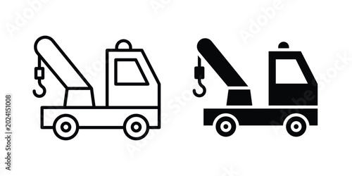 Foto Tow truck icon symbol design vector illustration.