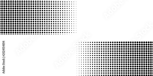 Foto grunge Halftone white and black dots pattern and black gradient grunge texture background