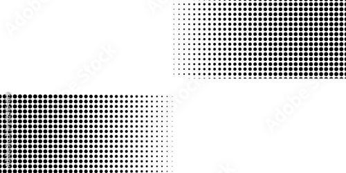 Tableau sur toile grunge Halftone white and black dots pattern and black gradient grunge texture background