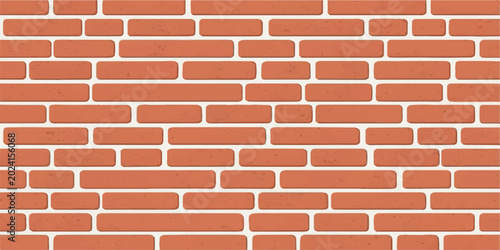 Foto Red Brick Wall Background – Hand Drawn Masonry Pattern Texture with Rustic Decor