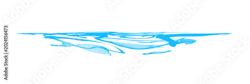 Fotografía Horizontal illustration of a light blue water surface image