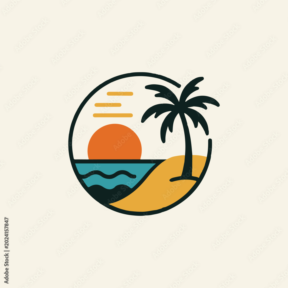 Obraz premium Beach Holiday Logo.