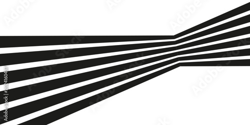 Fotografía Abstract perspective line wave stripes with 3d dimensional effect