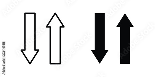 Photos Directions icon collection, linear icons set with solid style