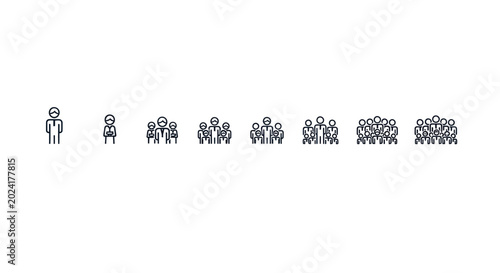 Photos People icons representing various group sizes