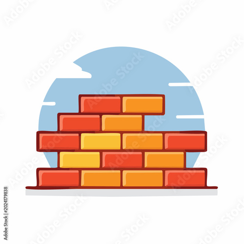 Stylized Brick Wall Illustration
