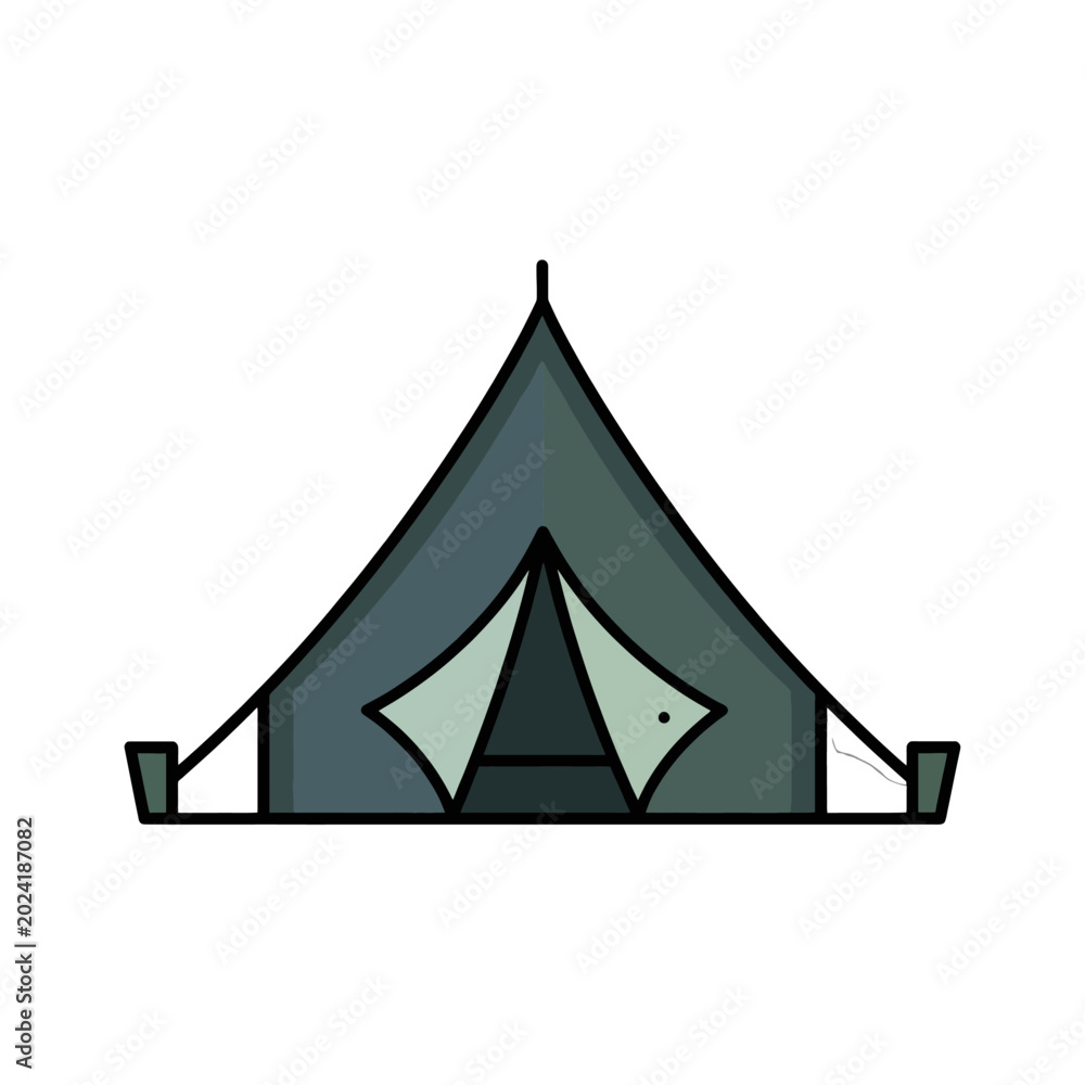 Fototapeta premium A simple illustration of a camping tent, perfect for outdoor adventures and travel