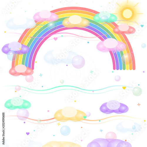 Rainbow Dreamscape Clouds