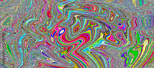 Valokuva Fluid neon marble waves with high saturation and liquid motion