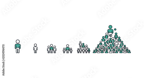 Bild auf Leinwand People progression growth and development