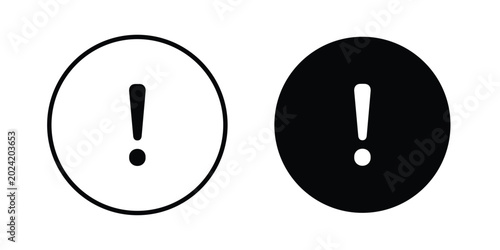 Vászonkép Exclamation button icon