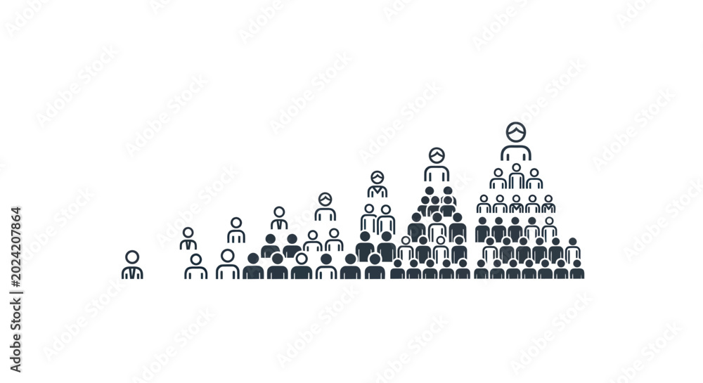 Fotografie People progression graph illustration