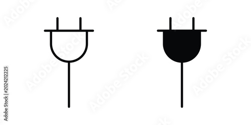 Schilderij op canvas Power plug icon
