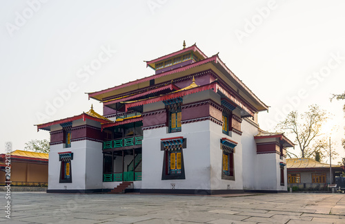  Enchey Monastery, a traditional Tibetan Buddhist temple architecture in Gangtok, Sikkim, India