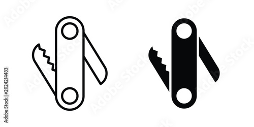 Schilderij op canvas Swiss Knife icon