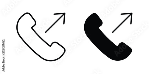 Fotografija Call outgoing icon. web black icon design.