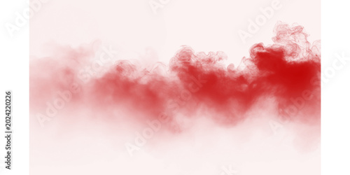 Foto Red smoke floating against a dark black background creates a cinematic mist effe