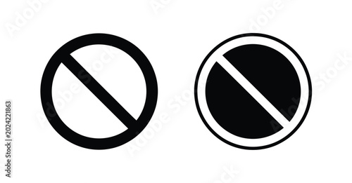 Foto Prohibition sign symbol no entry forbidden icon.