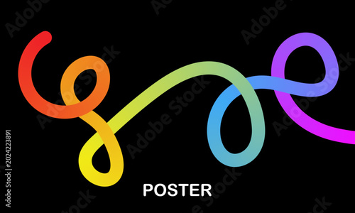 Vibrant rainbow infinity loop poster design