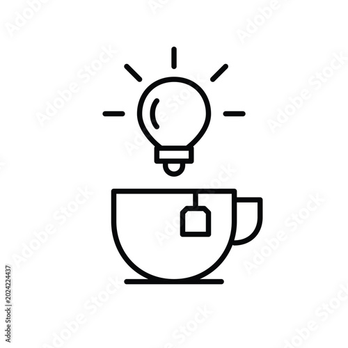 Fotografija Tea cup and light bulb