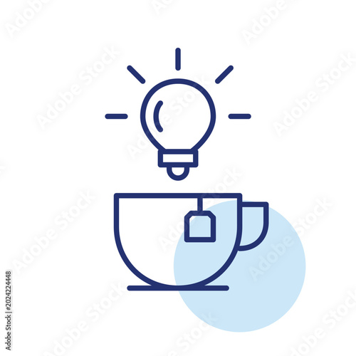 Valokuva Tea cup and light bulb