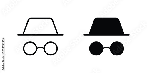 Photos Incognito icon. web black icon design.
