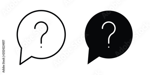 Tableau sur toile Interrogation icon. web black icon design.