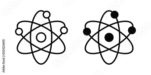 Foto Physics icon. web black icon design.