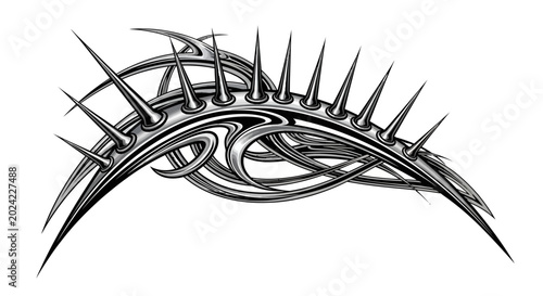 Foto Detailed spiky metal crown headpiece design.