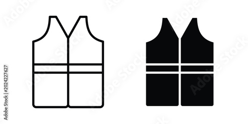 Foto Safety vest icon. web black icon design.